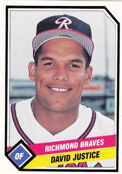 1989 CMC Richmond Braves #15 David Justice  Front