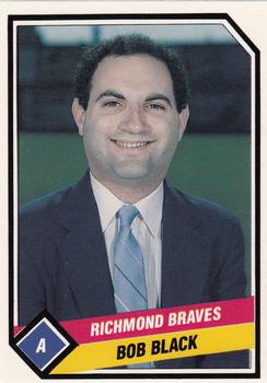 1989 CMC Richmond Braves #9 Bob Black Front