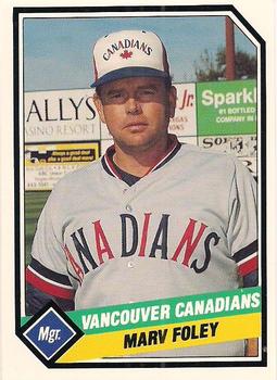 1989 CMC Vancouver Canadians #23 Marv Foley Front
