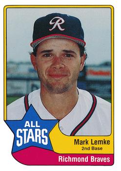 1989 CMC Triple A All-Stars #18 Mark Lemke Front