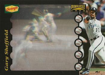 1996 Pinnacle Denny's Holograms #12 Gary Sheffield Front