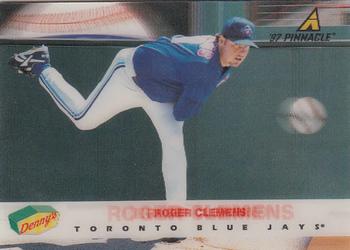 1997 Pinnacle Denny's Holograms #13 Roger Clemens Front