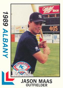 1989 Best Albany-Colonie Yankees #24 Jason Maas  Front