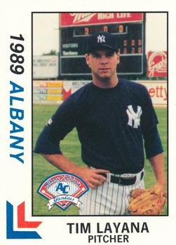1989 Best Albany-Colonie Yankees #5 Tim Layana  Front
