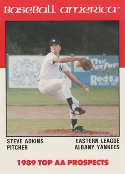 1989 Best Baseball America AA Prospects #AA3 Steve Adkins  Front