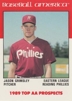 1989 Best Baseball America AA Prospects #AA4 Jason Grimsley  Front