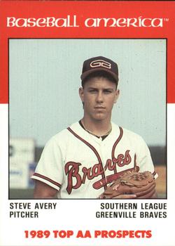 1989 Best Baseball America AA Prospects #AA13 Steve Avery  Front