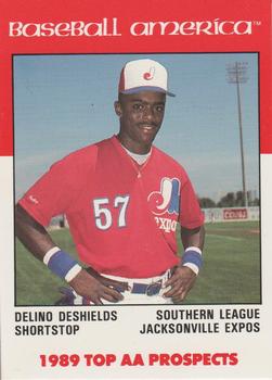 1989 Best Baseball America AA Prospects #AA15 Delino DeShields  Front