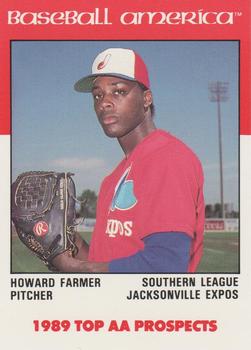 1989 Best Baseball America AA Prospects #AA20 Howard Farmer  Front