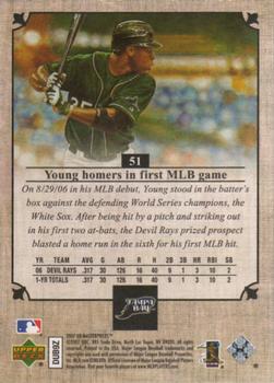 2007 Upper Deck Masterpieces #51 Delmon Young Back