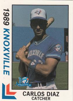 1989 Best Knoxville Blue Jays #4 Carlos Diaz  Front