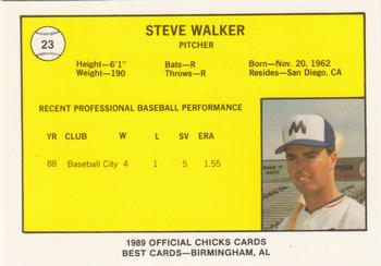 1989 Best Memphis Chicks #23 Steve Walker  Back