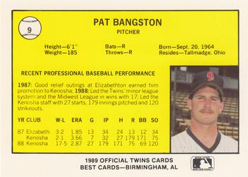 1989 Best Orlando Twins #9 Pat Bangtson  Back