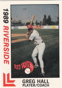 1989 Best Riverside Red Wave #26 Greg Hall Front