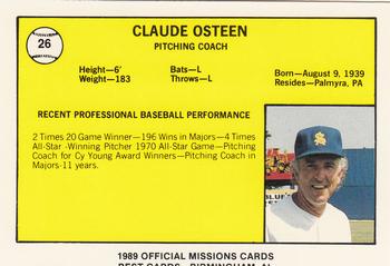 1989 Best San Antonio Missions #26 Claude Osteen Back