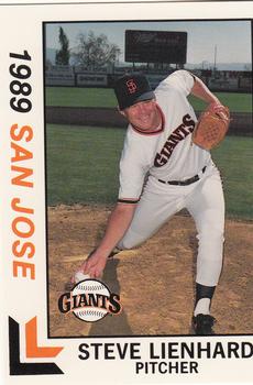 1989 Best San Jose Giants #20 Steve Lienhard  Front