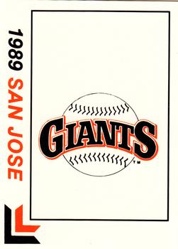 1989 Best San Jose Giants #31 Team logo / Checklist  Front