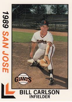 1989 Best San Jose Giants #9 Bill Carlson  Front