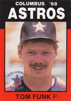 1988 Best Columbus Astros #18 Tom Funk Front