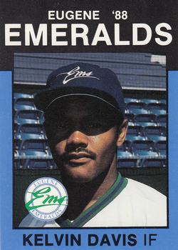 1988 Best Eugene Emeralds #17 Kelvin Davis Front