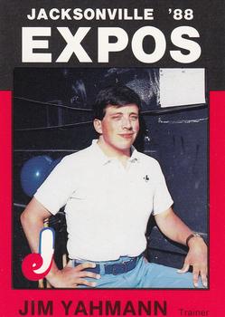 1988 Best Jacksonville Expos #26 Jim Yahmann Front
