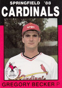1988 Best Springfield Cardinals #5 Gregory Becker Front