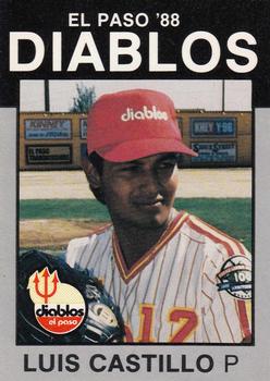 1988 Best El Paso Diablos - Platinum #8 Luis Castillo Front
