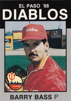 1988 Best El Paso Diablos - Platinum #17 Barry Bass Front