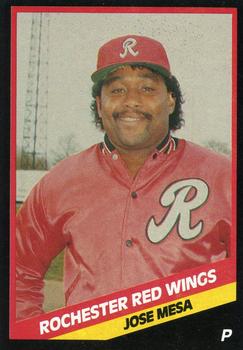 1988 CMC Rochester Red Wings #3 Jose Mesa Front
