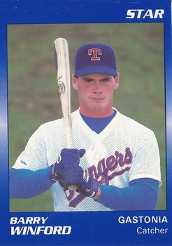 1990 Star Gastonia Rangers #25 Barry Winford Front