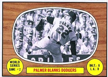 1967 Topps #152 World Series Game #2 - Palmer Blanks Dodgers Front