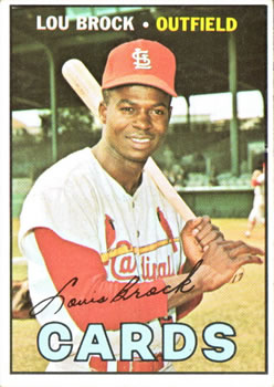 1967 Topps #285 Lou Brock Front