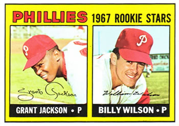 1967 Topps #402 Phillies 1967 Rookie Stars (Grant Jackson / Bill Wilson) Front
