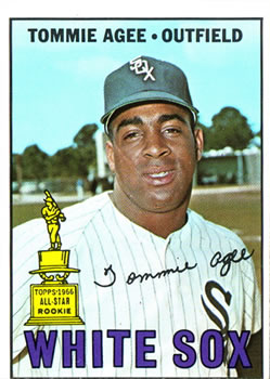 1967 Topps #455 Tommie Agee Front