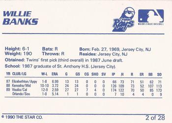 1990 Star Orlando Sun Rays #2 Willie Banks Back