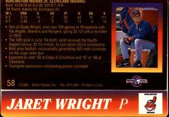 1995 Action Packed #58 Jaret Wright Back