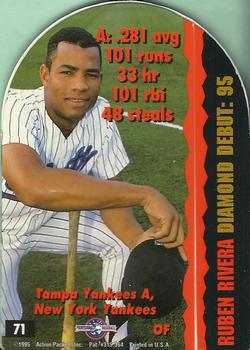 1995 Action Packed #71 Ruben Rivera Back
