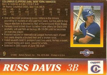 1995 Action Packed #9 Russ Davis Back