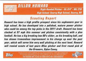 2012 Bowman - AFLAC All-American Classic Autographs #AFLAC-DH Dillon Howard Back