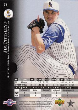 1995 Upper Deck Minor League #23 Jim Pittsley Back
