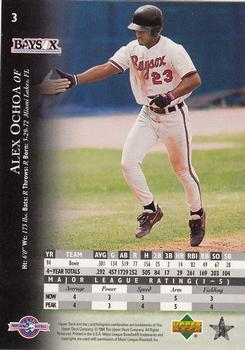 1995 Upper Deck Minor League #3 Alex Ochoa Back
