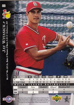 1995 Upper Deck Minor League #88 Jay Witasick Back