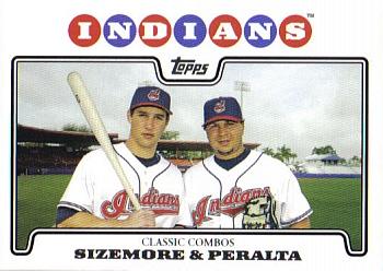 2008 Topps #332 Grady Sizemore / Jhonny Peralta Front