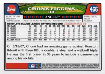 2008 Topps #456 Chone Figgins Back