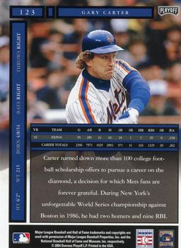 2004 Playoff Honors #123 Gary Carter Back