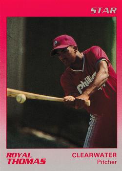 1989 Star Clearwater Phillies #21 Royal Thomas Front