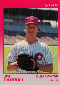 1989 Star Clearwater Phillies #4 Jim Carroll Front