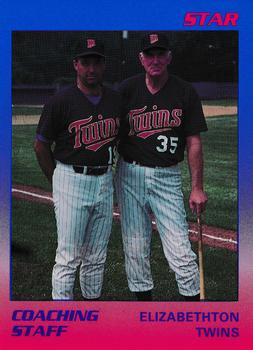 1989 Star Elizabethton Twins #30 Coaching Staff (Rick Tomlin / Jim Lemon) Front