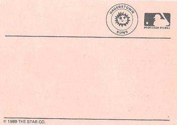 1989 Star Hagerstown Suns #NNO Erik Sonberg Back