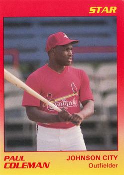 1989 Star Johnson City Cardinals #6 Paul Coleman Front